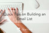 TTP #53: Quick Tips on Building an Email List