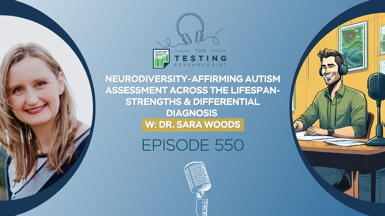 Featured image for “550. Neurodiversity-Affirming Autism Assessment Across the Lifespan- Strengths & Differential Diagnosis w: Dr. Sara Woods”